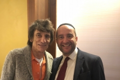 Rabbi Dunner with Ronnie Wood of the Rolling Stones