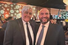 Rabbi Dunner with Jay Leno at the United Hatzala Gala